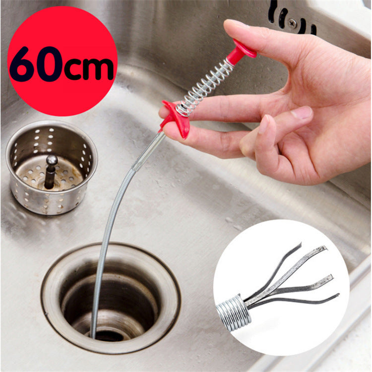 60CM Drain Snake Tool – Hair Clog Remover for Sink, Shower & Kitchen Pipes - Bakhtar Shop