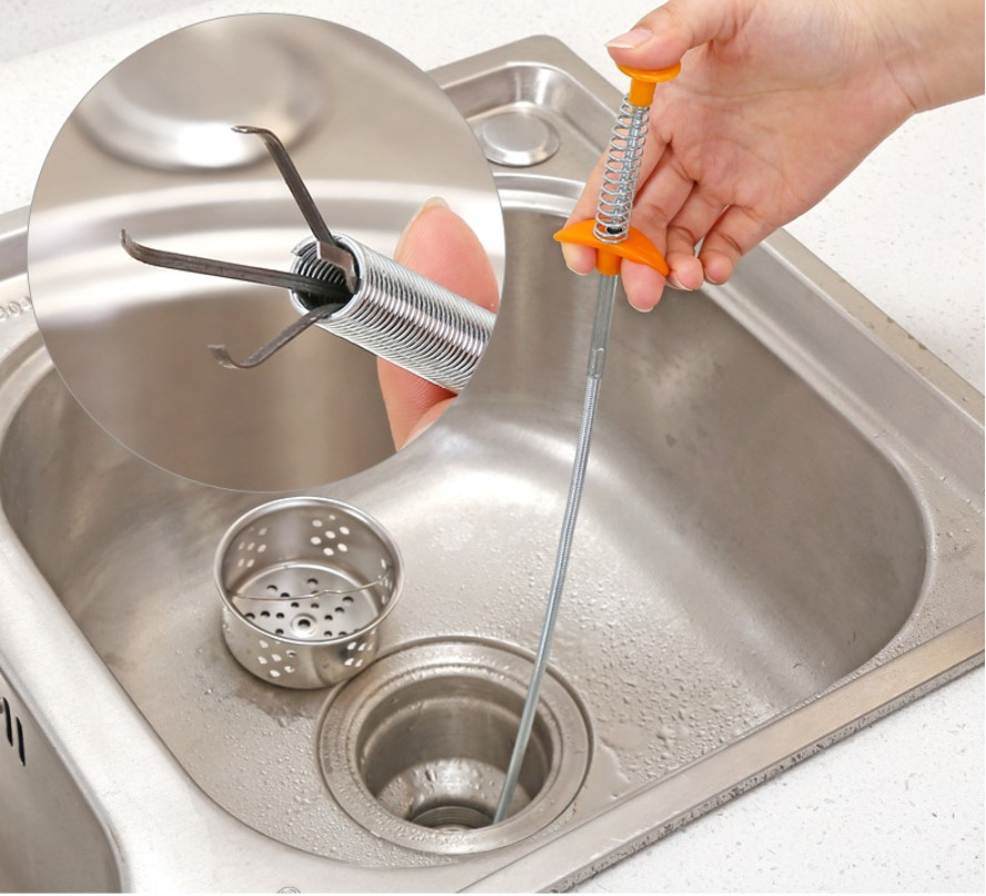 60CM Drain Snake Tool – Hair Clog Remover for Sink, Shower & Kitchen Pipes - Bakhtar Shop