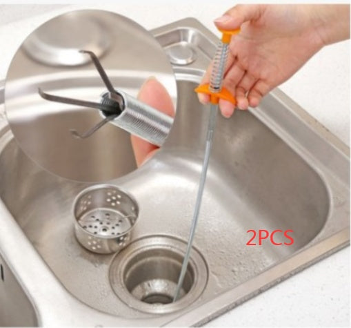 60CM Drain Snake Tool – Hair Clog Remover for Sink, Shower & Kitchen Pipes - Bakhtar Shop