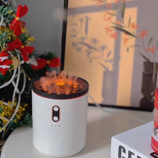 USB Volcanic Flame Aroma Diffuser with Night Light